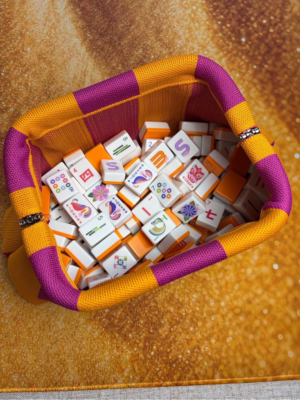 Mahjong Tile Bag 🩷🀄️🧡 Large Capacity